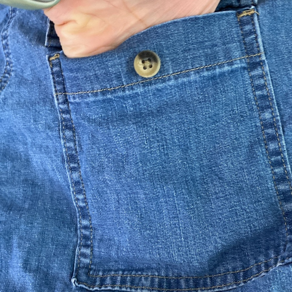 Wrangler denim button down short-sleeve shirt - Picture 7 of 17